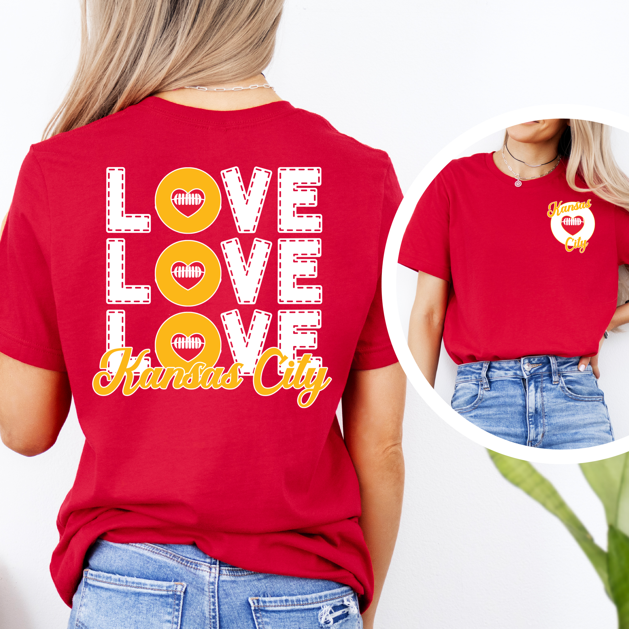 FRONT + BACK Kansas City Love Repeat Red Tee