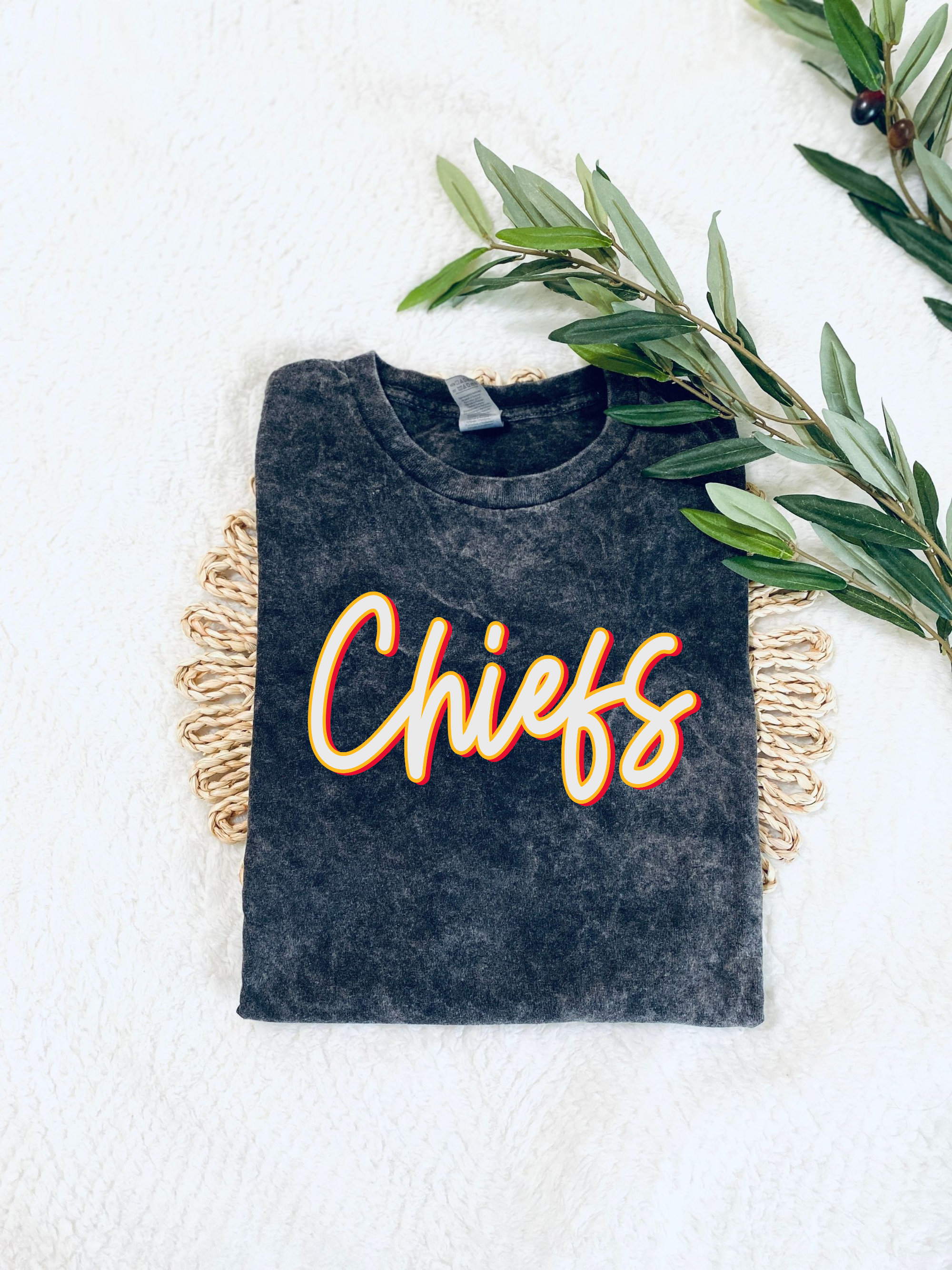 Kansas City Football Retro Distressed Sweatshirt - Olive Street Boutique