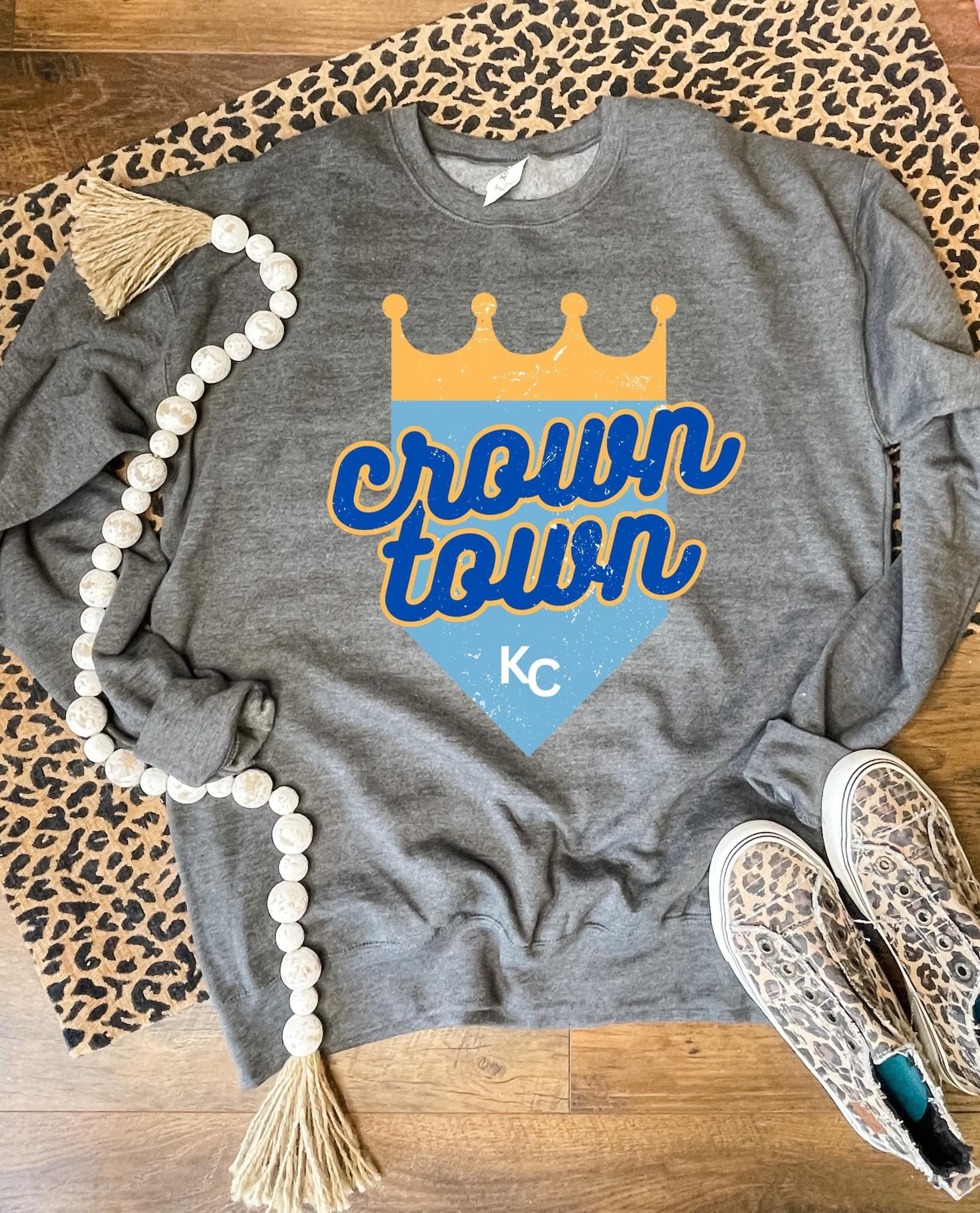 Blue Crown Town Heather Graphite Sweatshirt