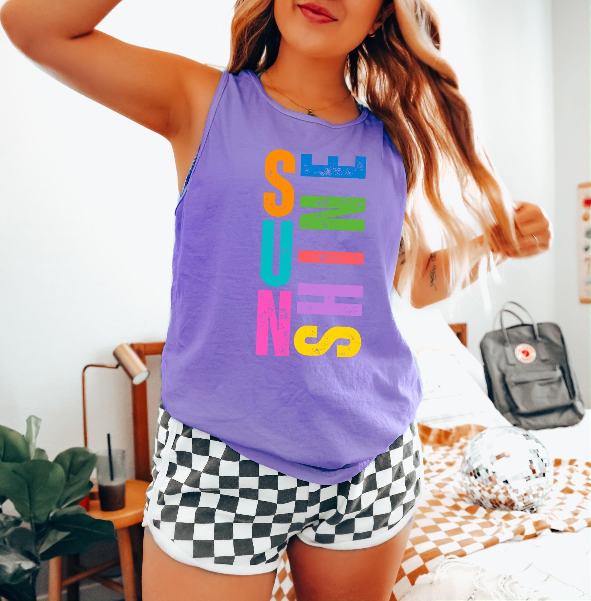 Vertical Sunshine Violet Tank Top