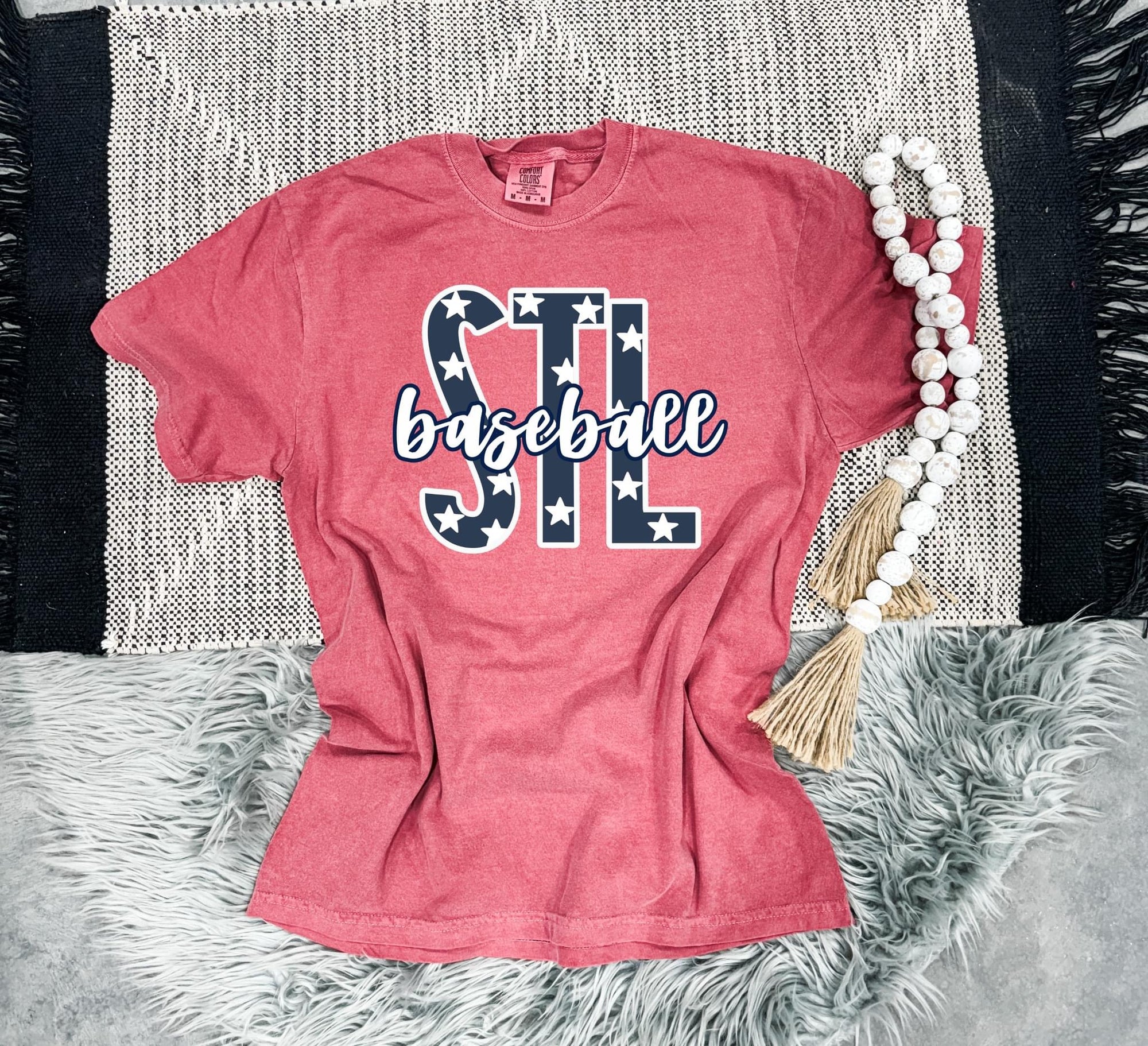 STL Star Baseball Crimson Tee