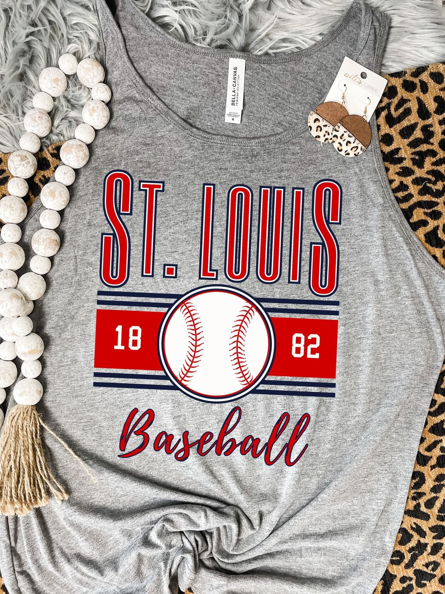 St. Louis Baseball Est. 1882 Charcoal Tank Top