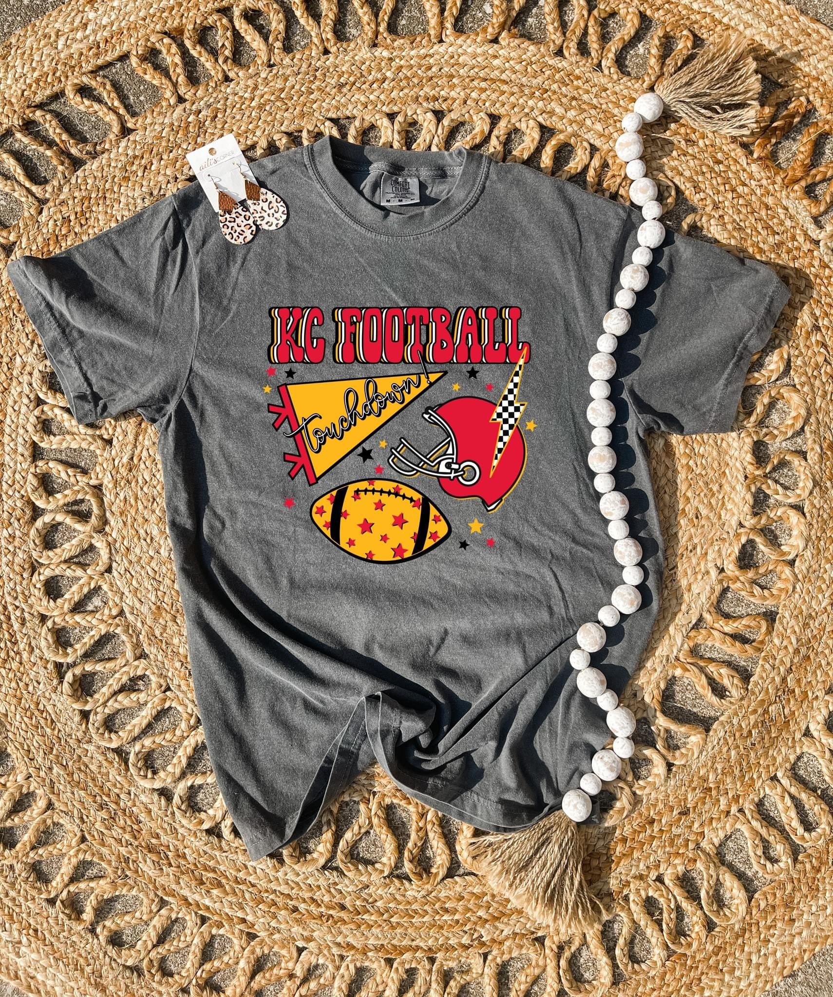 Retro KC Football Touchdown Pepper Tee