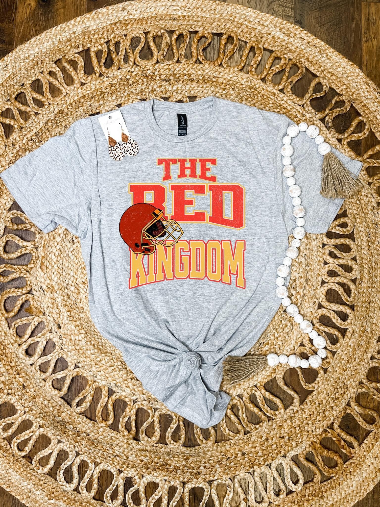 The Red Kingdom Helmet Sports Grey Tee