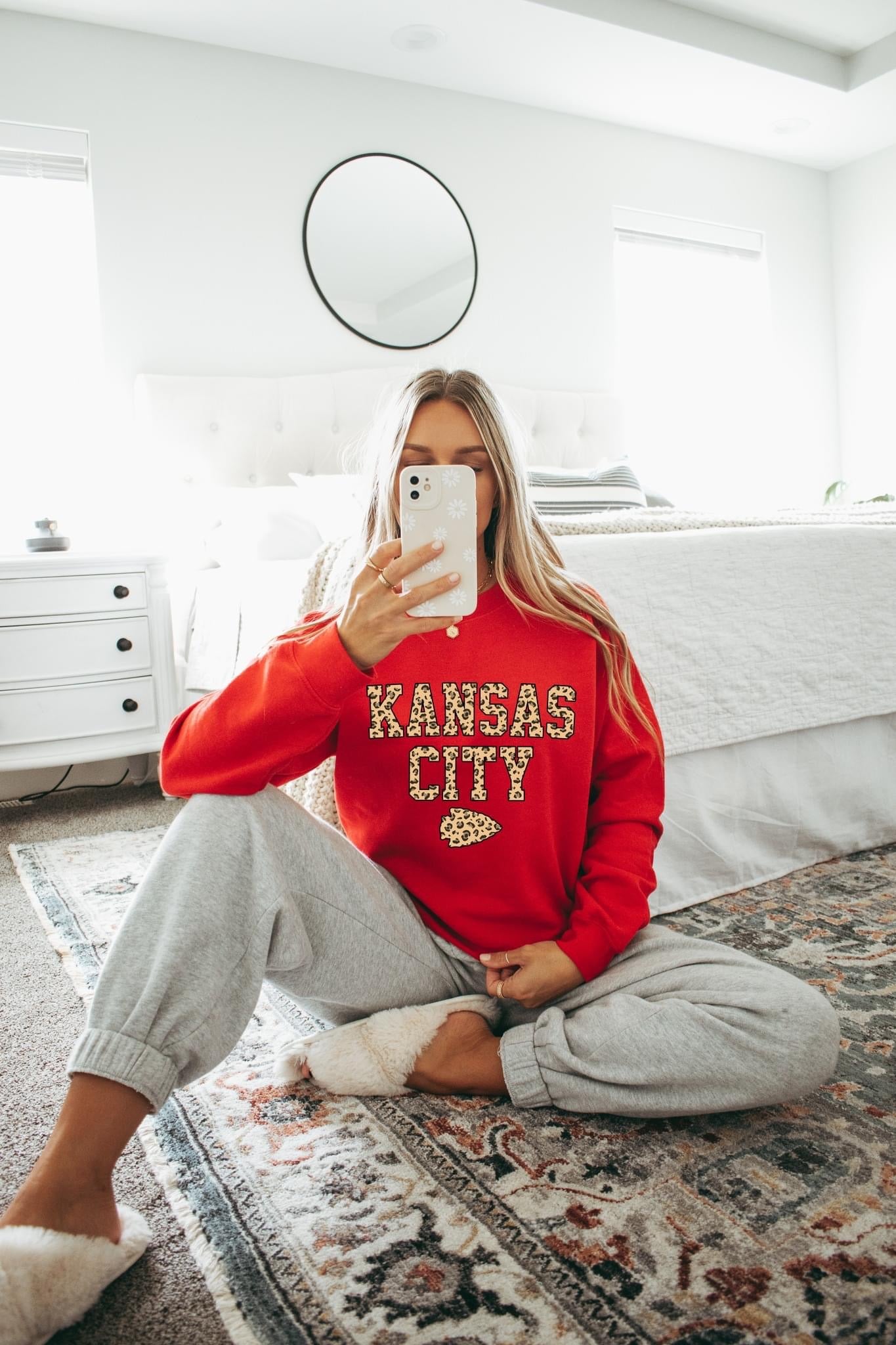 Cheetah Kansas City Arrowhead Red Sweatshirt