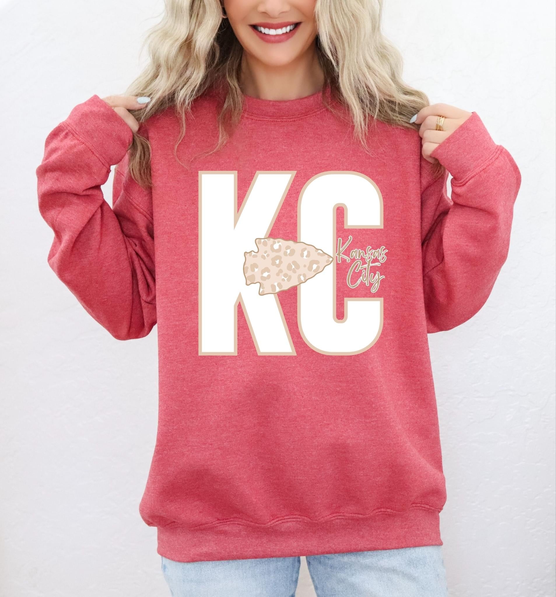 White KC Heather Red Sweatshirt