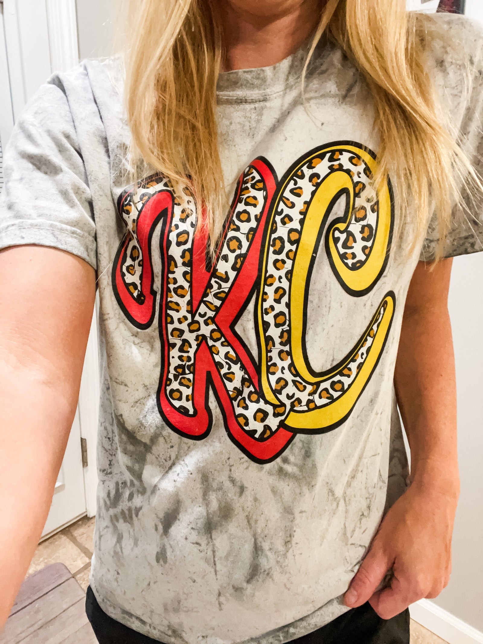 Game Day Kansas City Tie Dye Grey Sweatshirt - Olive Street Boutique