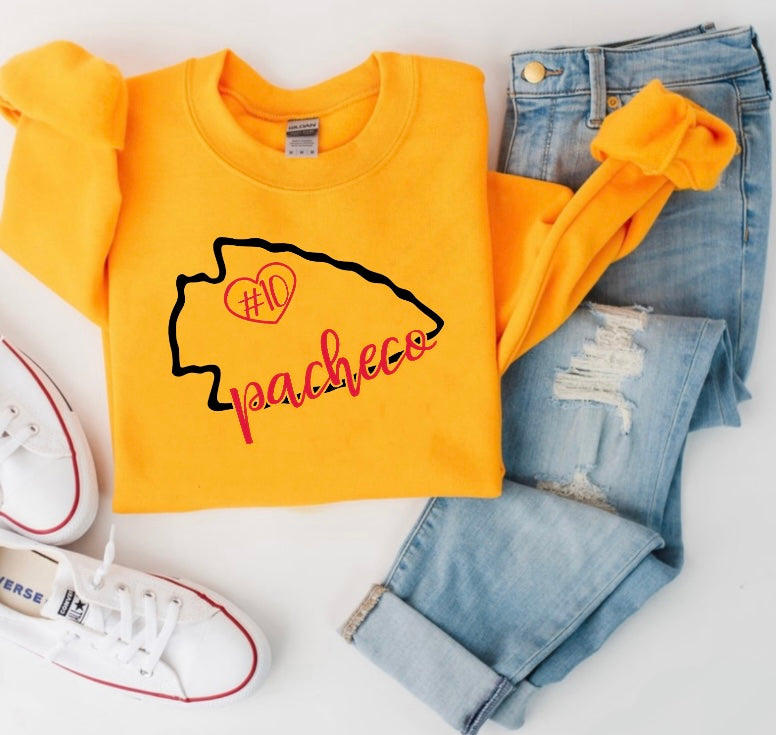 Pacheco Heart Arrowhead Gold Sweatshirt