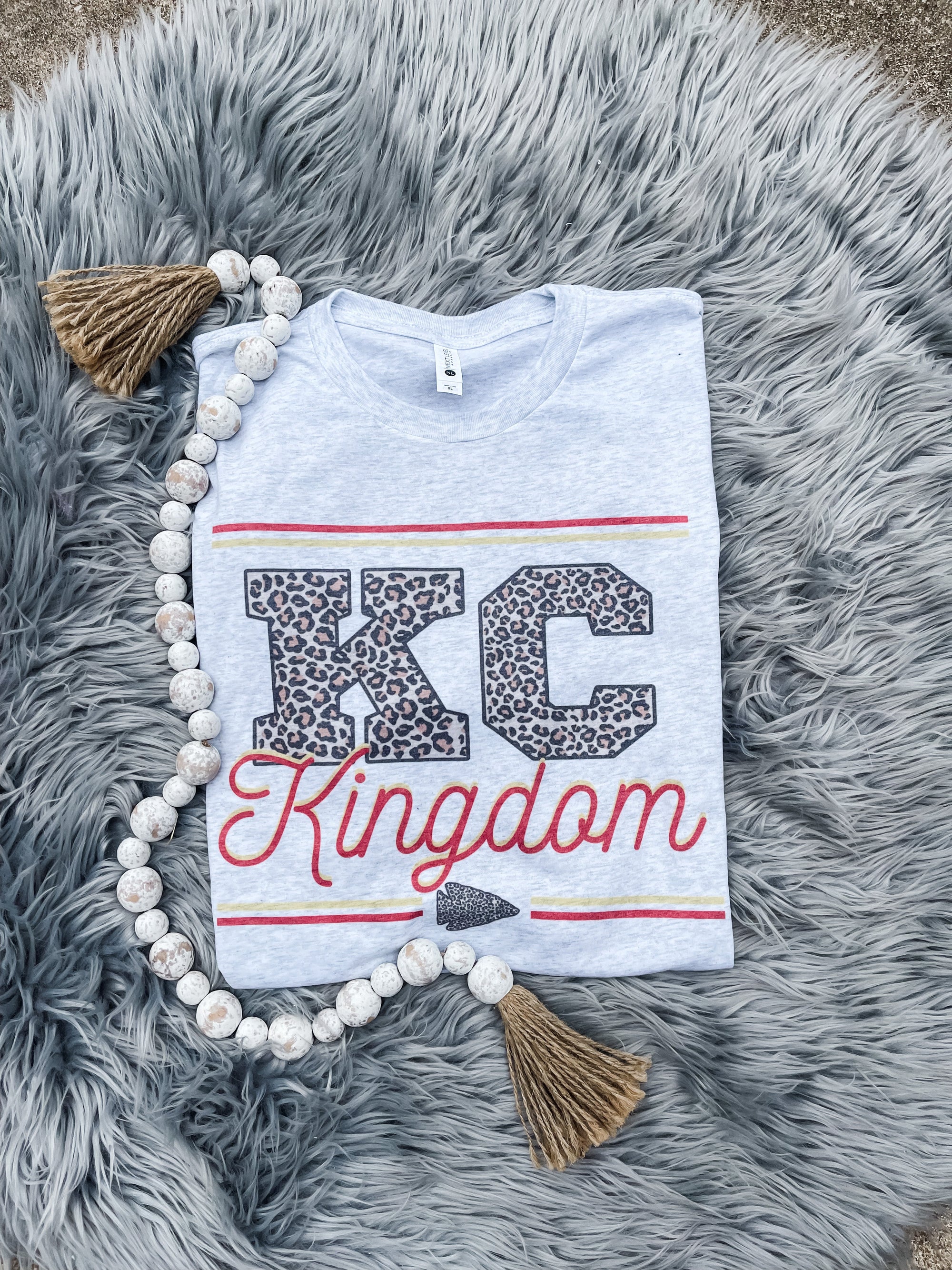 KC Kansas City Red Leopard Tee - Olive Street Boutique