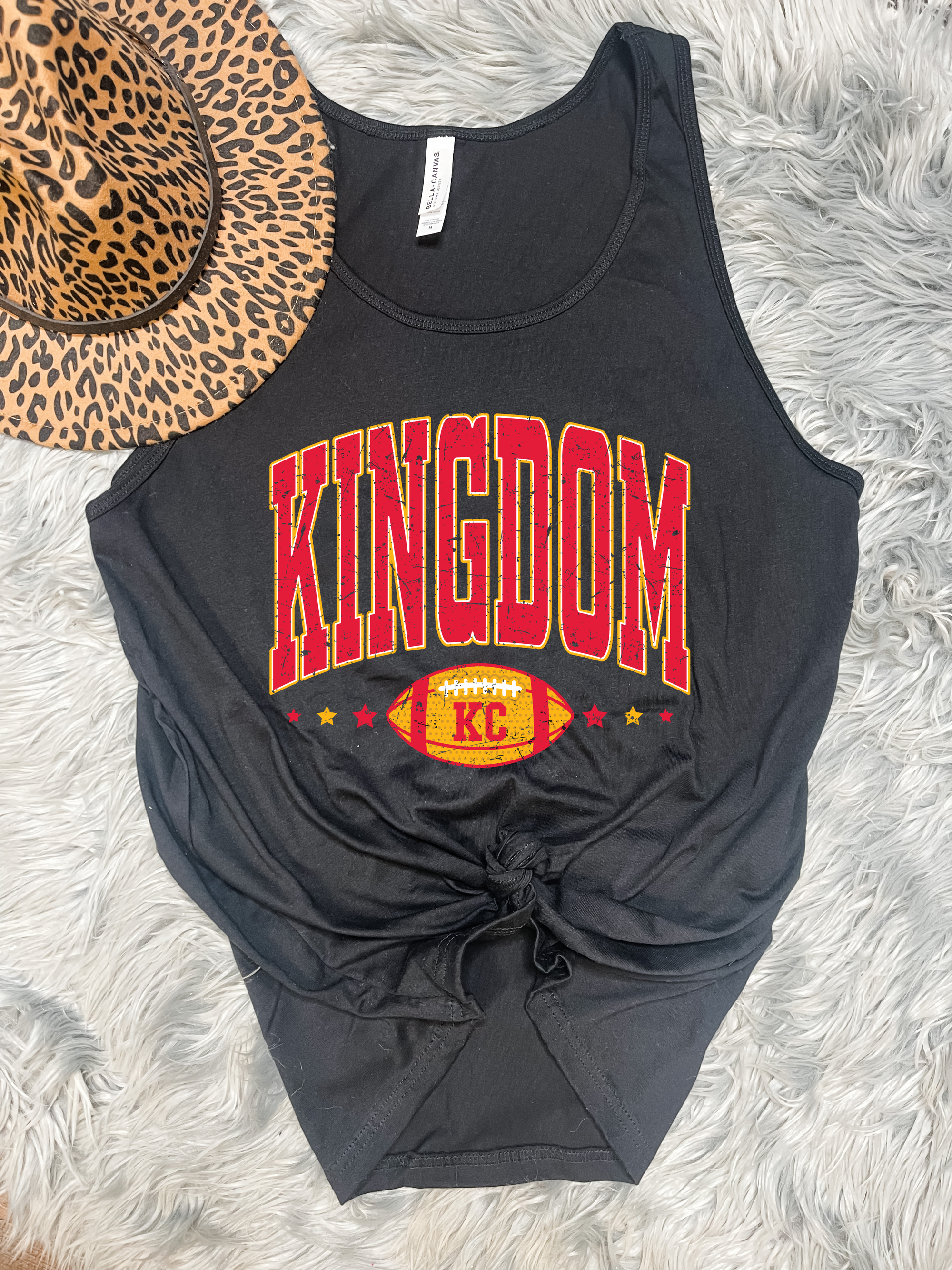 Distressed Kingdom KC Black Tank Top