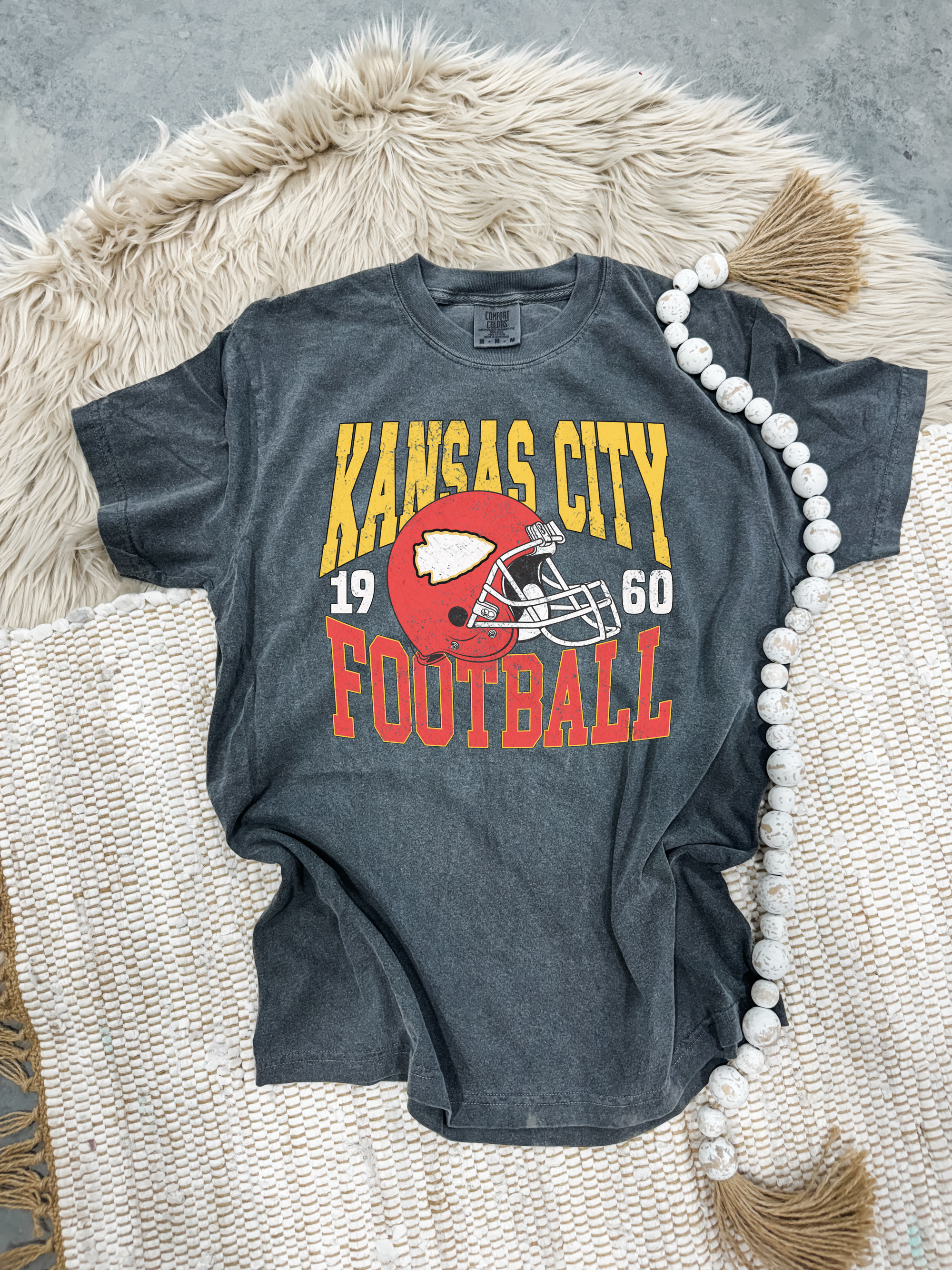 Bubble Kansas City Football Helmet Pepper Tee