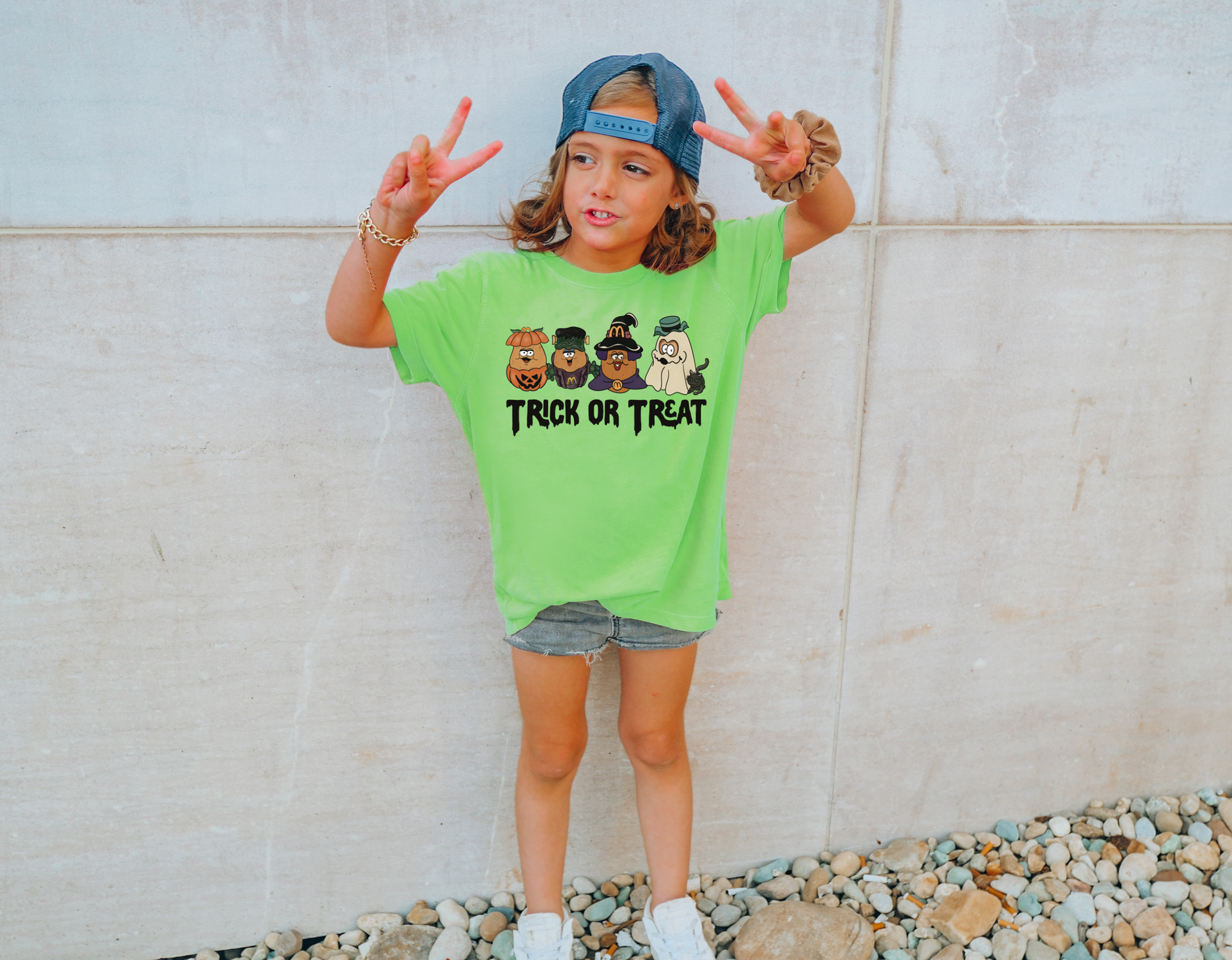 Trick Or Treat Halloween Nugs Lime Tee