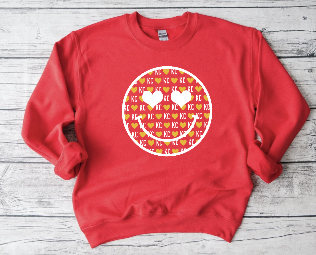 KC Repeat Smiley Red Sweatshirt