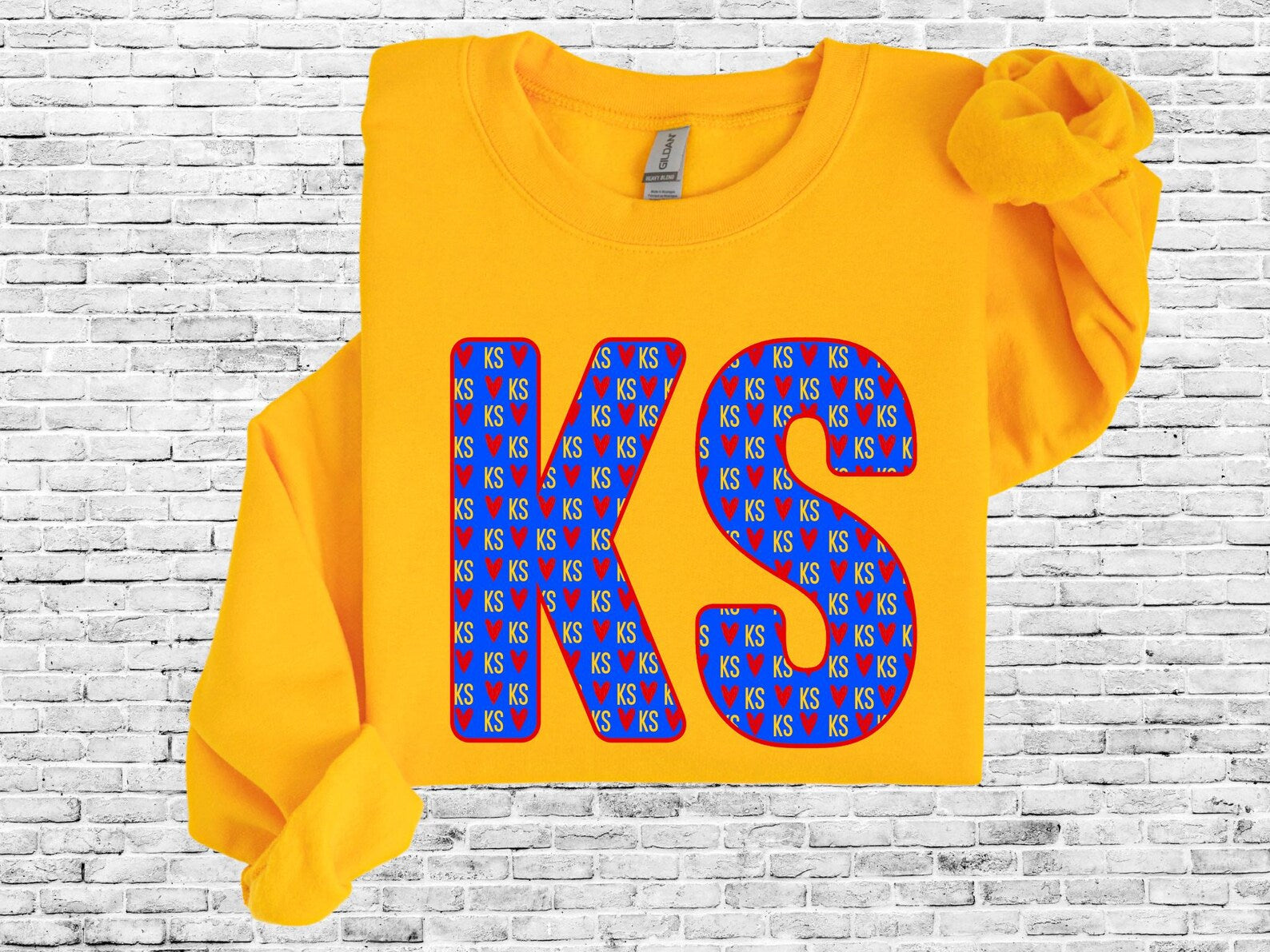 KS Red & Blue Hearts Gold Option