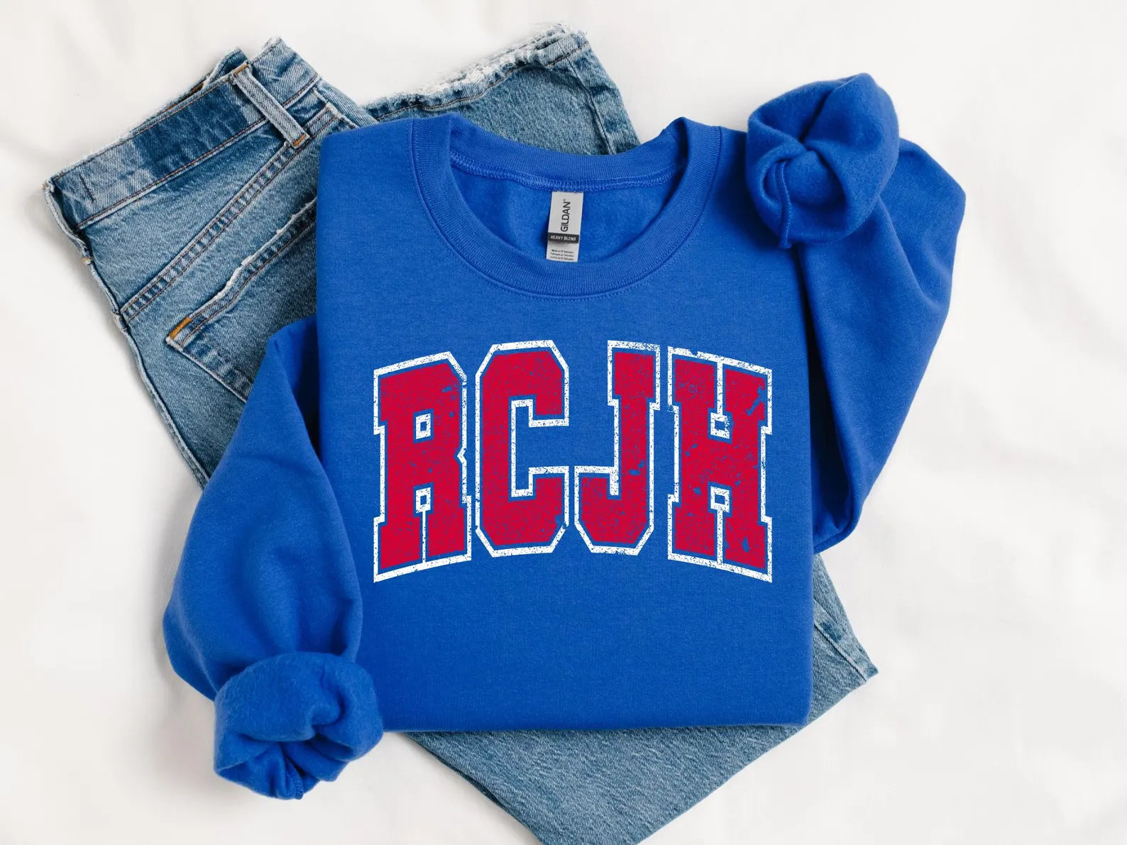 Block Letters RCJH Royal Blue Options