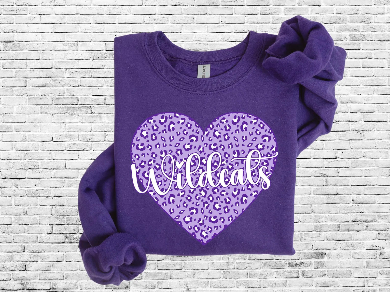 Purple Leopard Wildcats Heart Purple Option