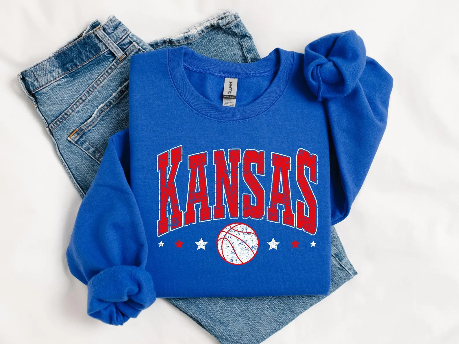 Red Kansas Distressed White Basketball Royal Option