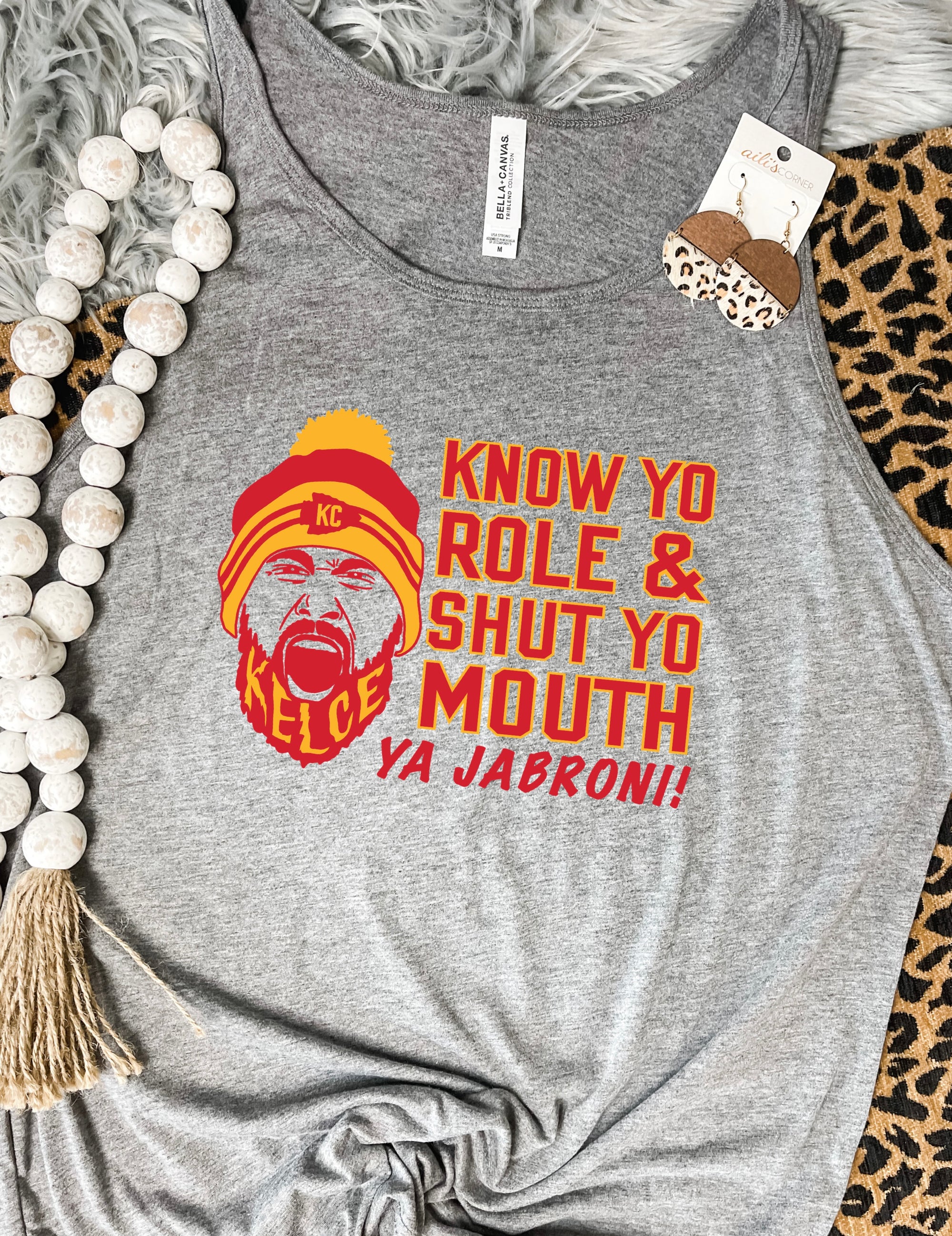 Know YO Role & Shut YO Mouth Charcoal Tank Top