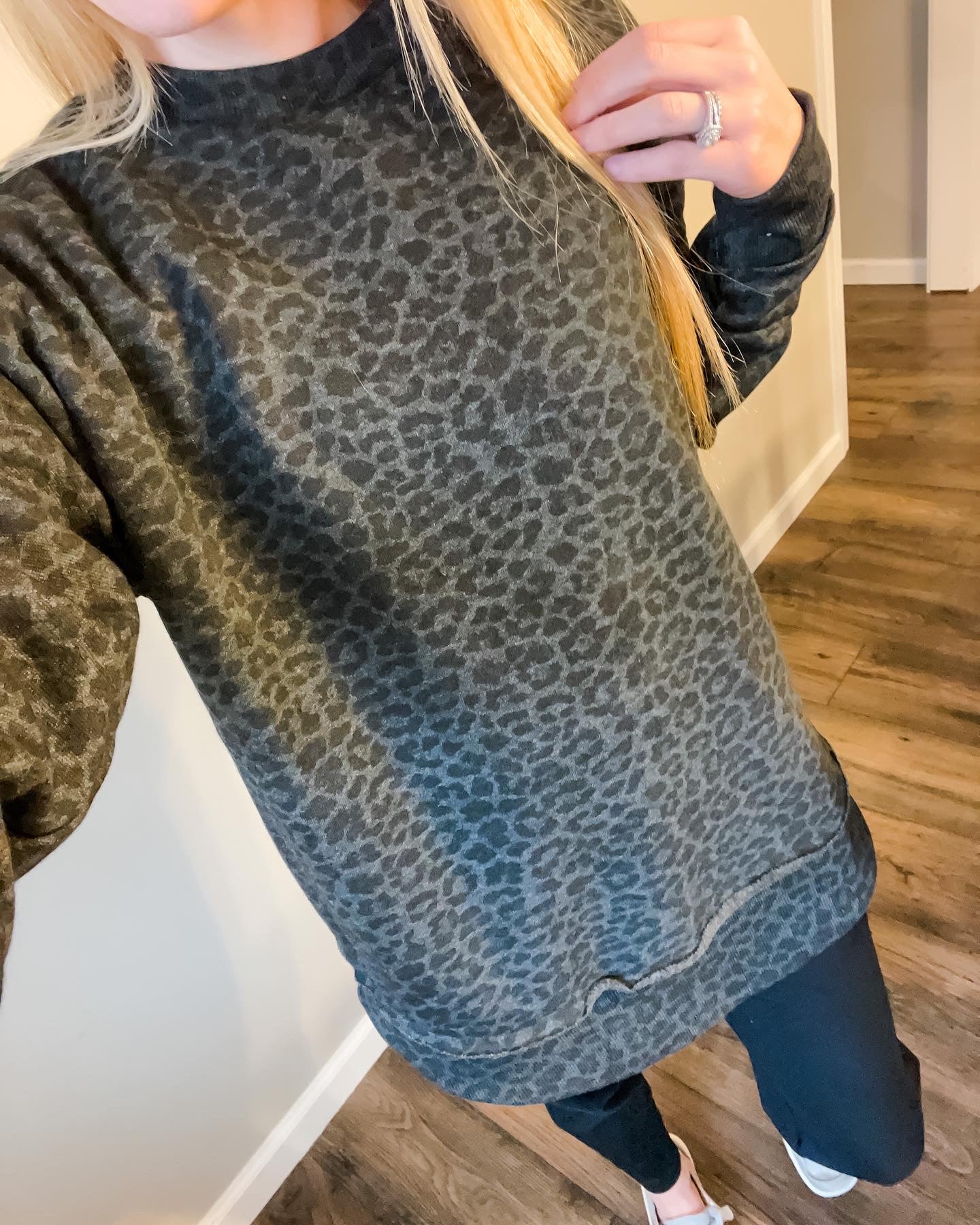 Leopard tunic sweatshirt sale