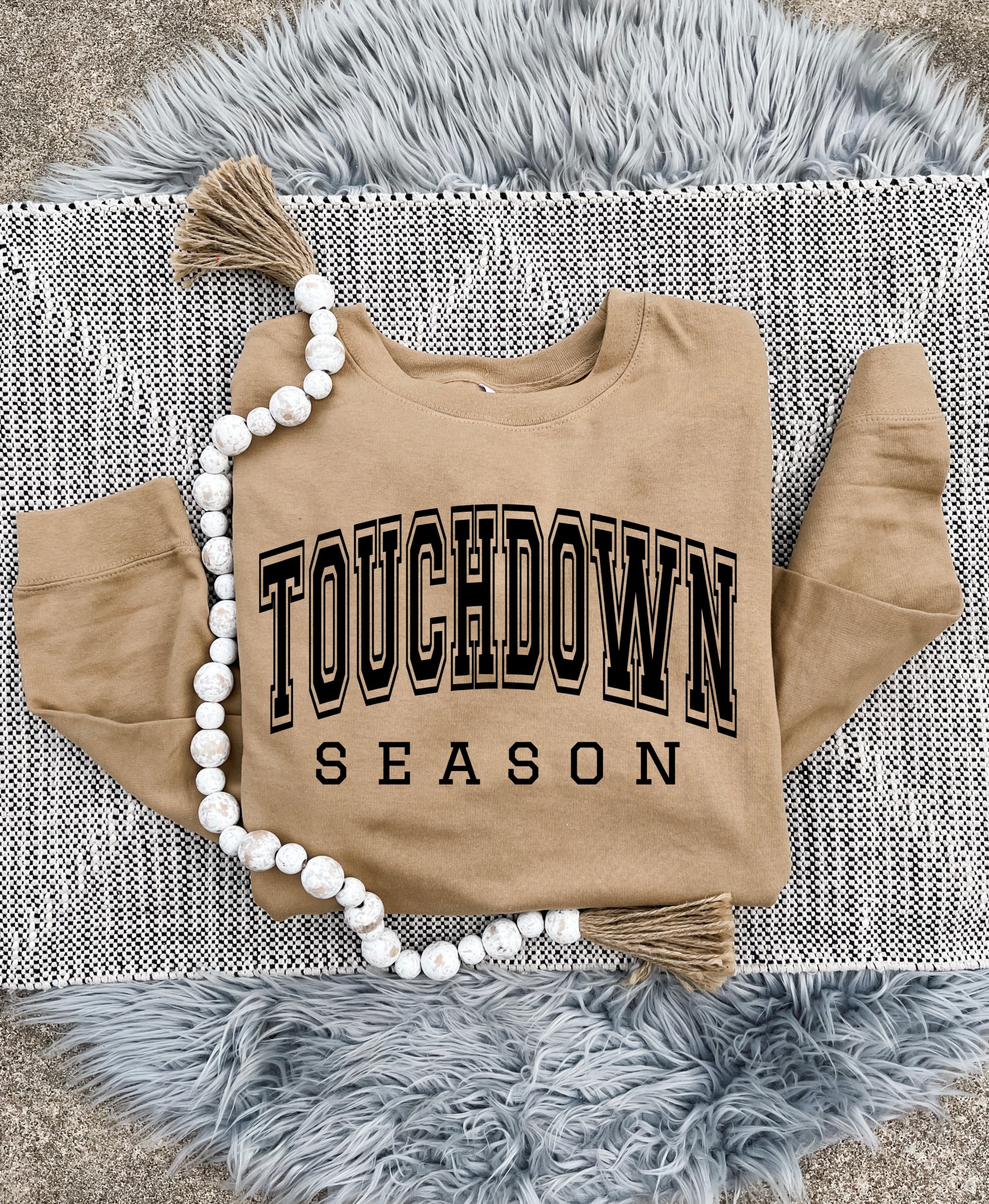 Black Touchdown Season Sand Sweatshirt