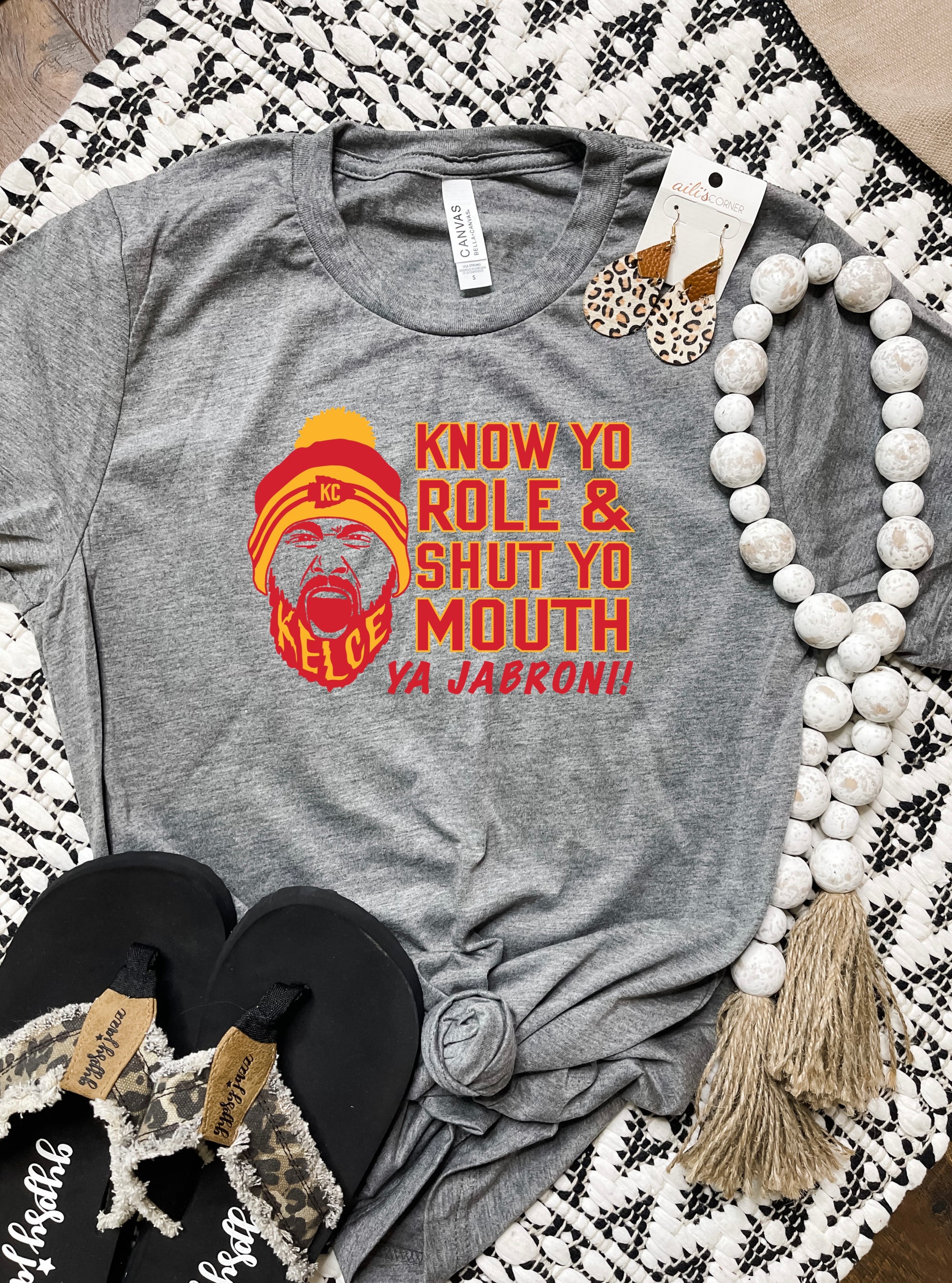 Know YO Role & Shut YO Mouth Charcoal Tee