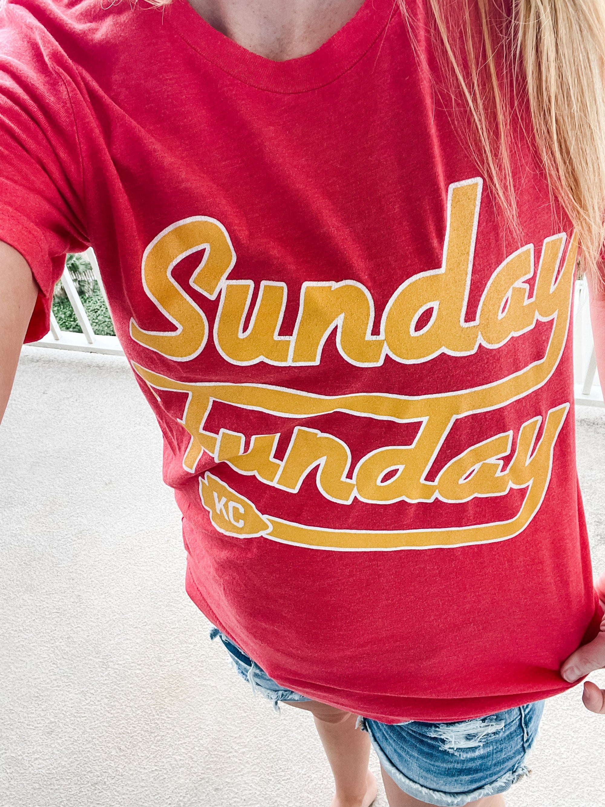 Sunday Funday Heather Red Tee