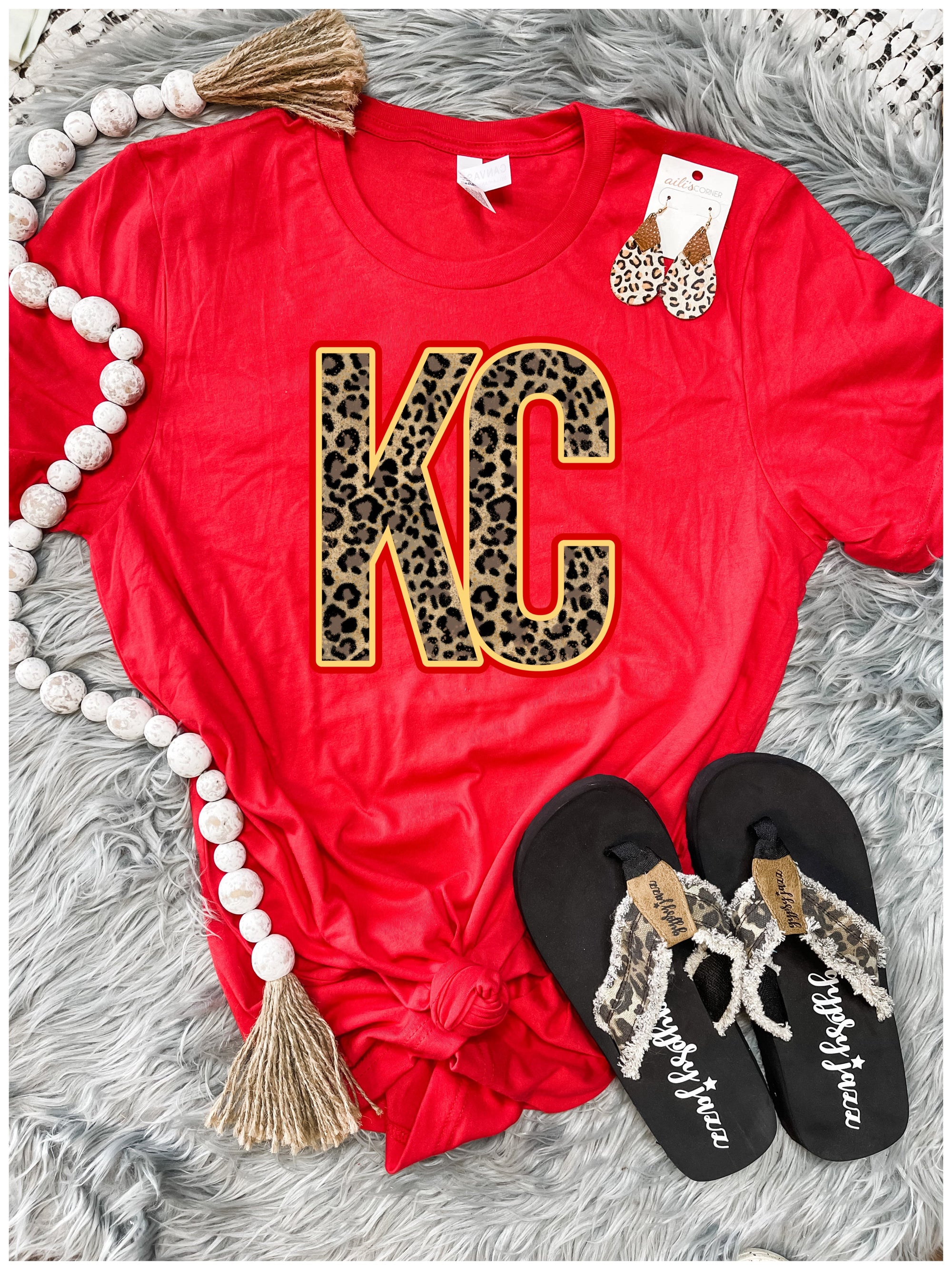 Leopard KC Red Tee