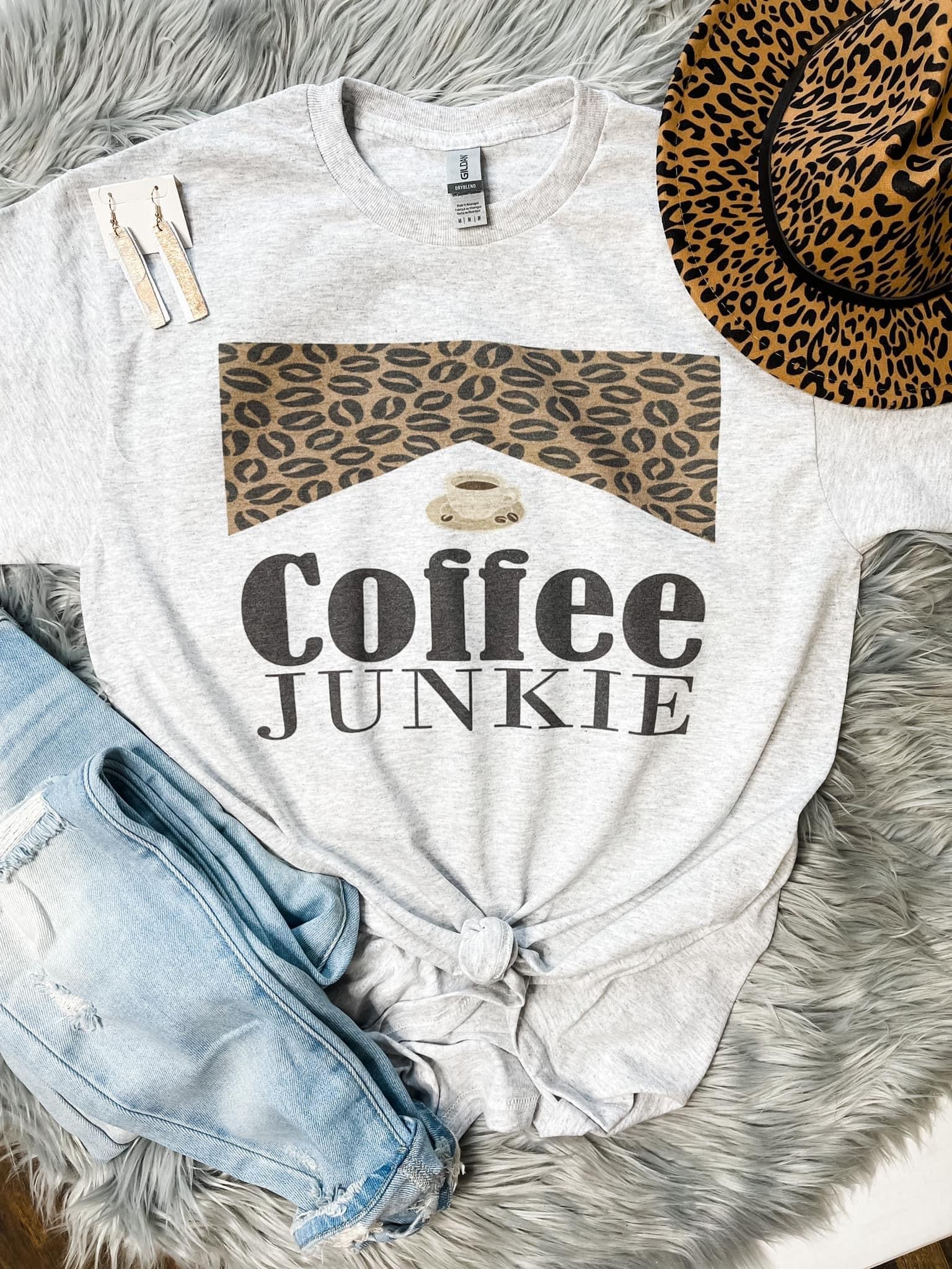 Coffee Junkie Ash Tee