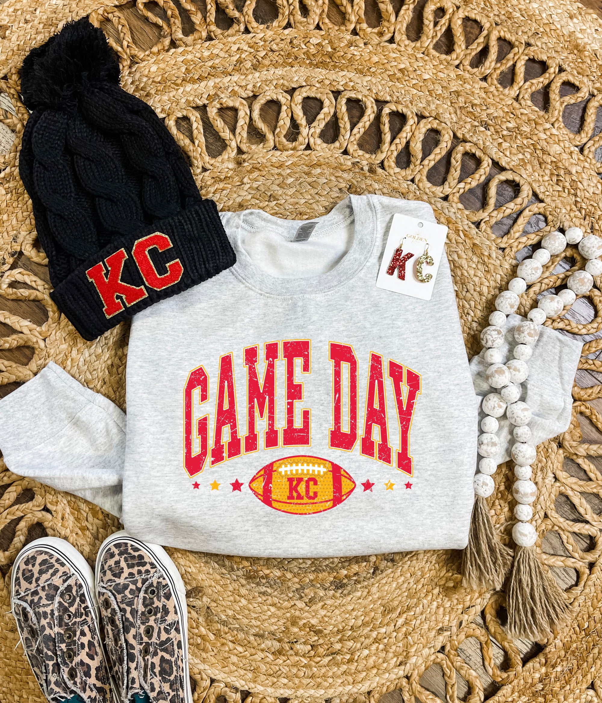 Game Day KC Distressed Ash Sweatshirt