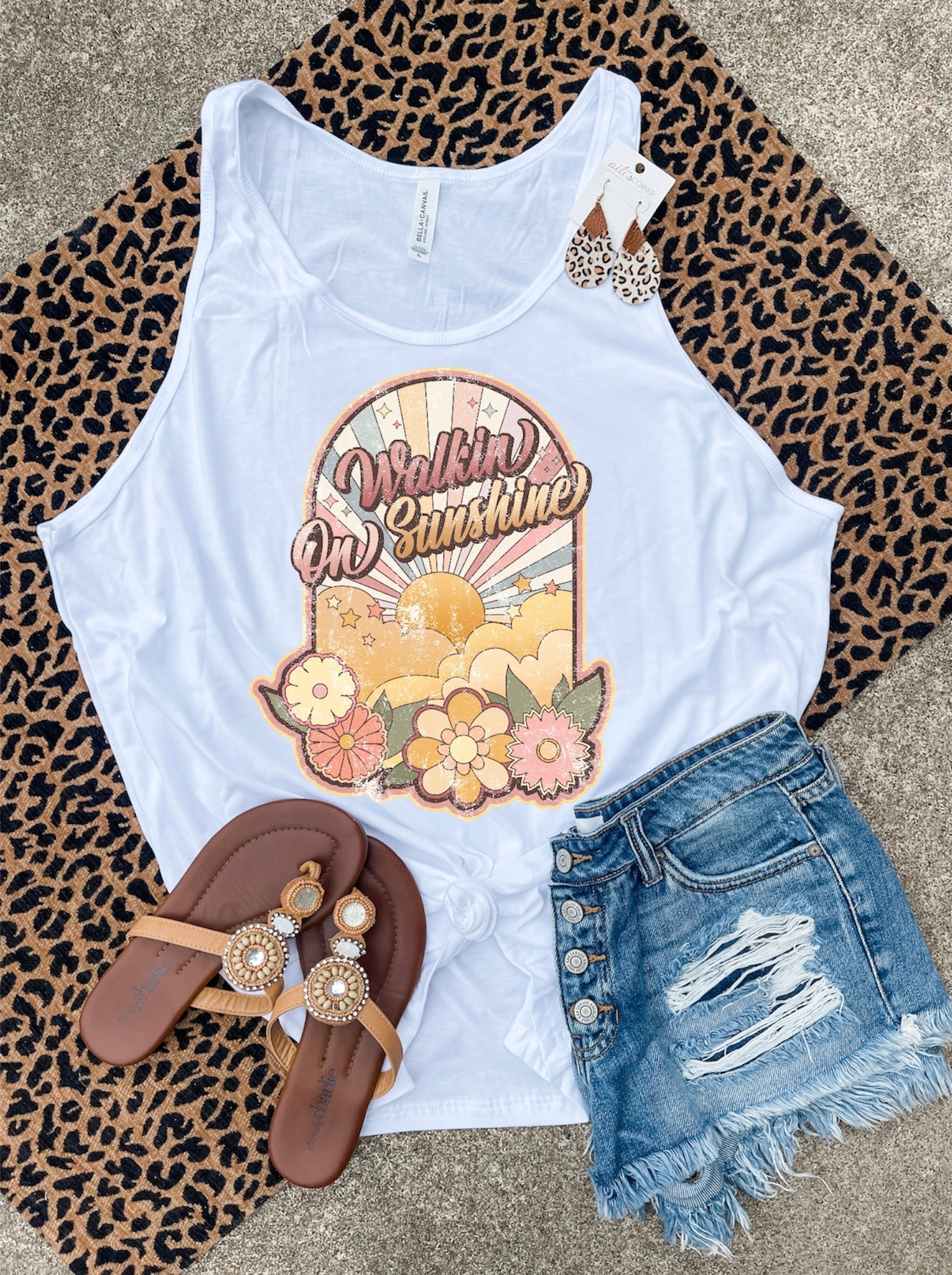 Walkin On Sunshine White Tank Top