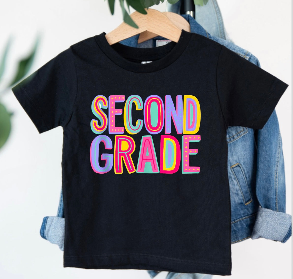 Girls First Day  Of School Black Tee