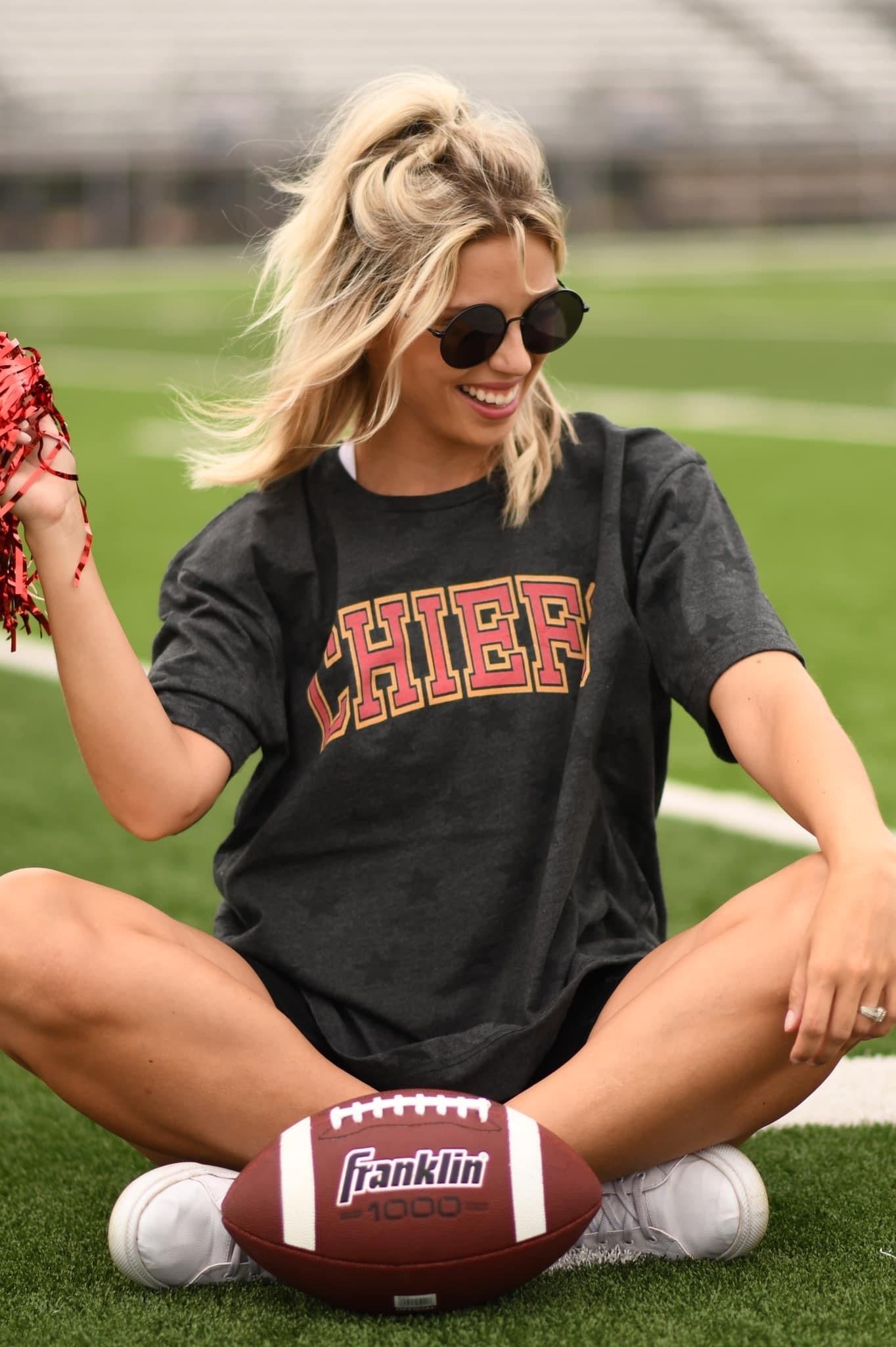 HALFTIME DEAL** Football KC Kansas City Red Tee - Olive Street Boutique