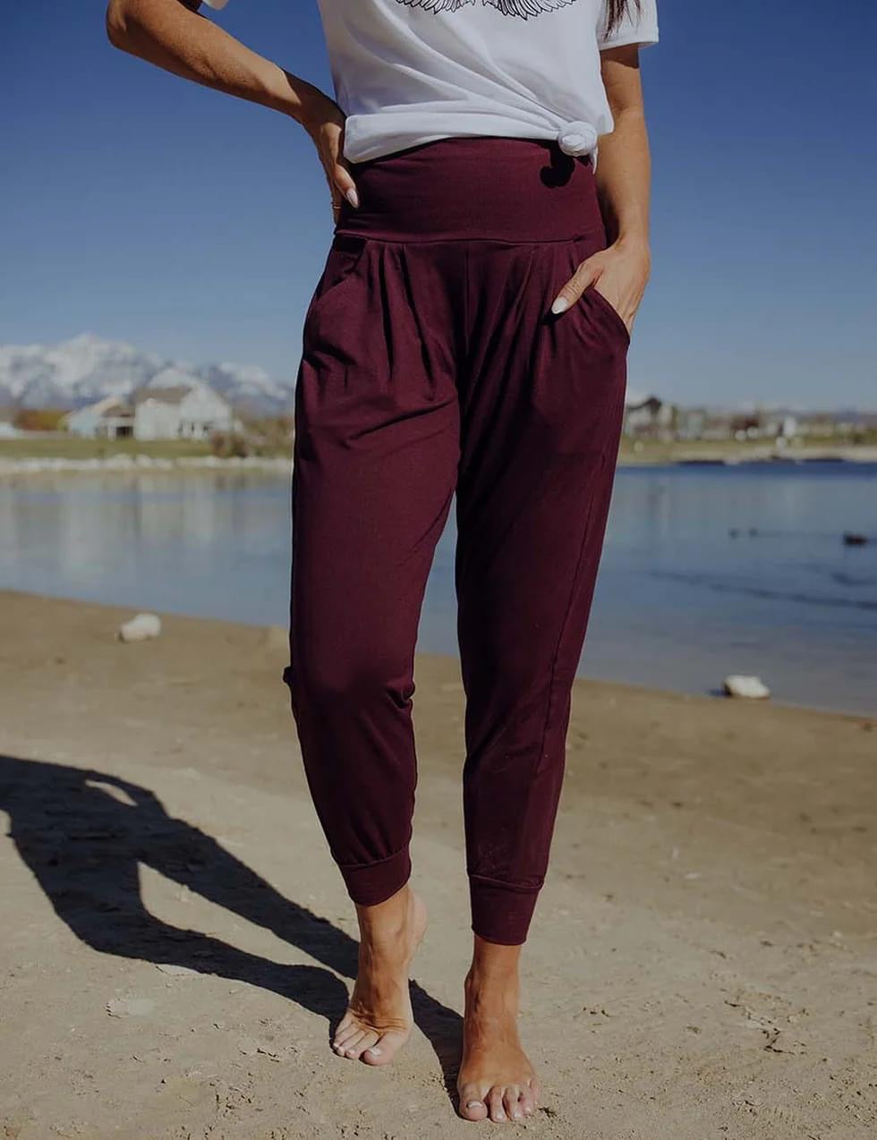 Burgundy Harem Pants