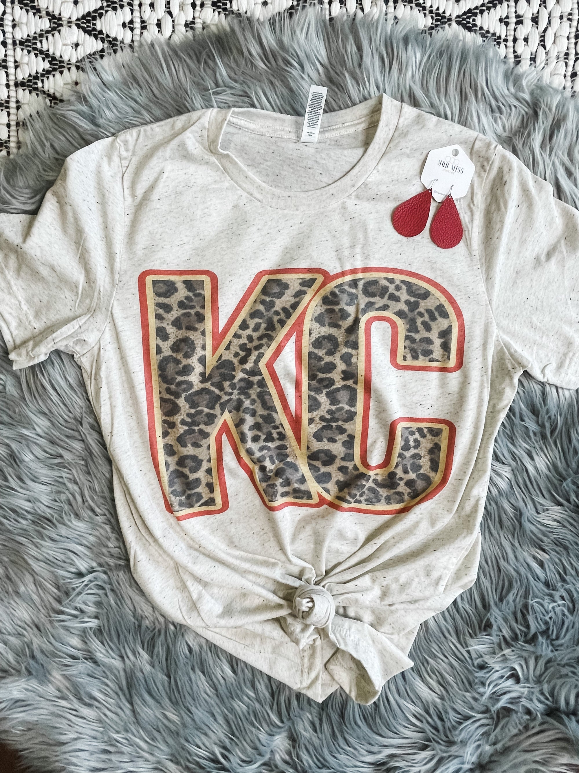 Leopard KC Oatmeal Tee