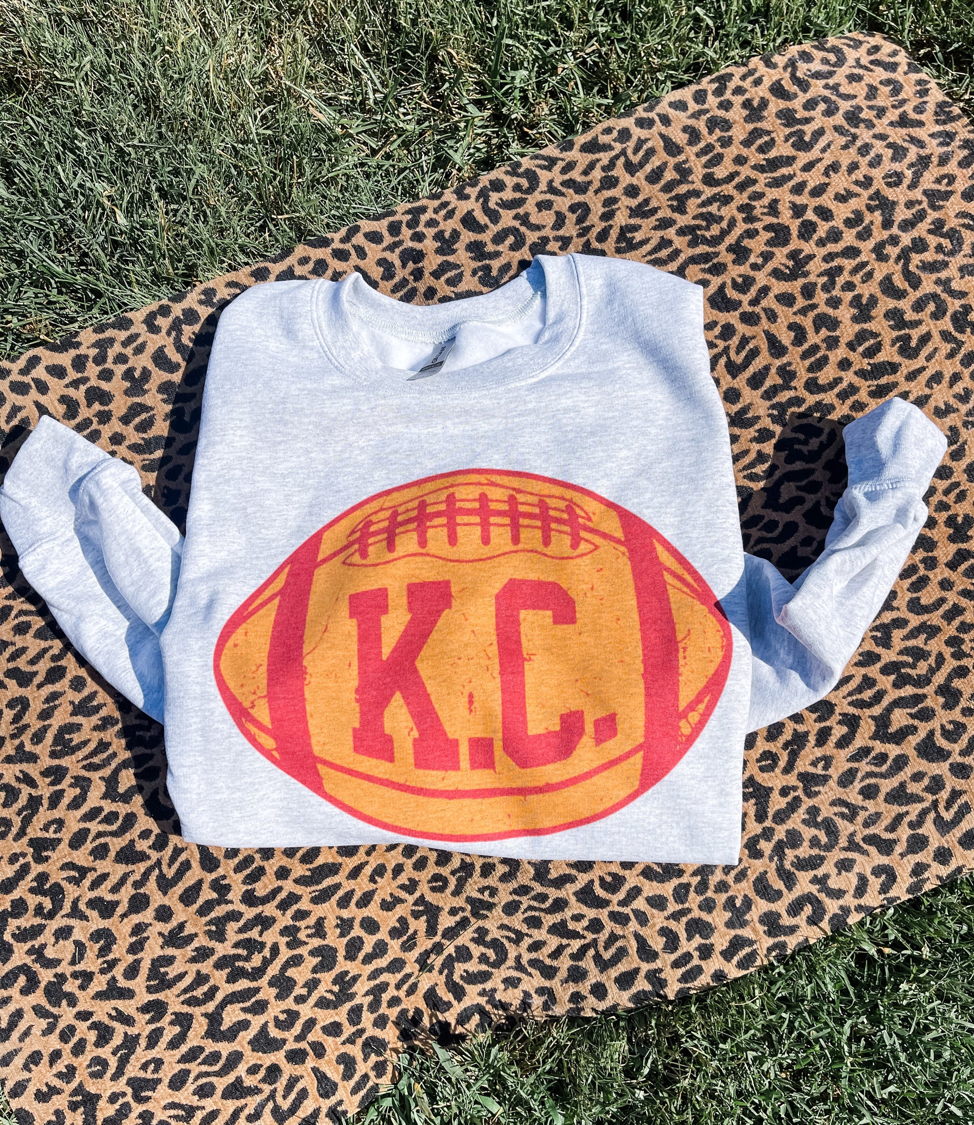 KC Football Red & Gold Ash Sweatshirt