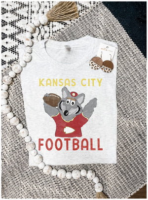 Kansas City Football KC Wolf Ash Tee