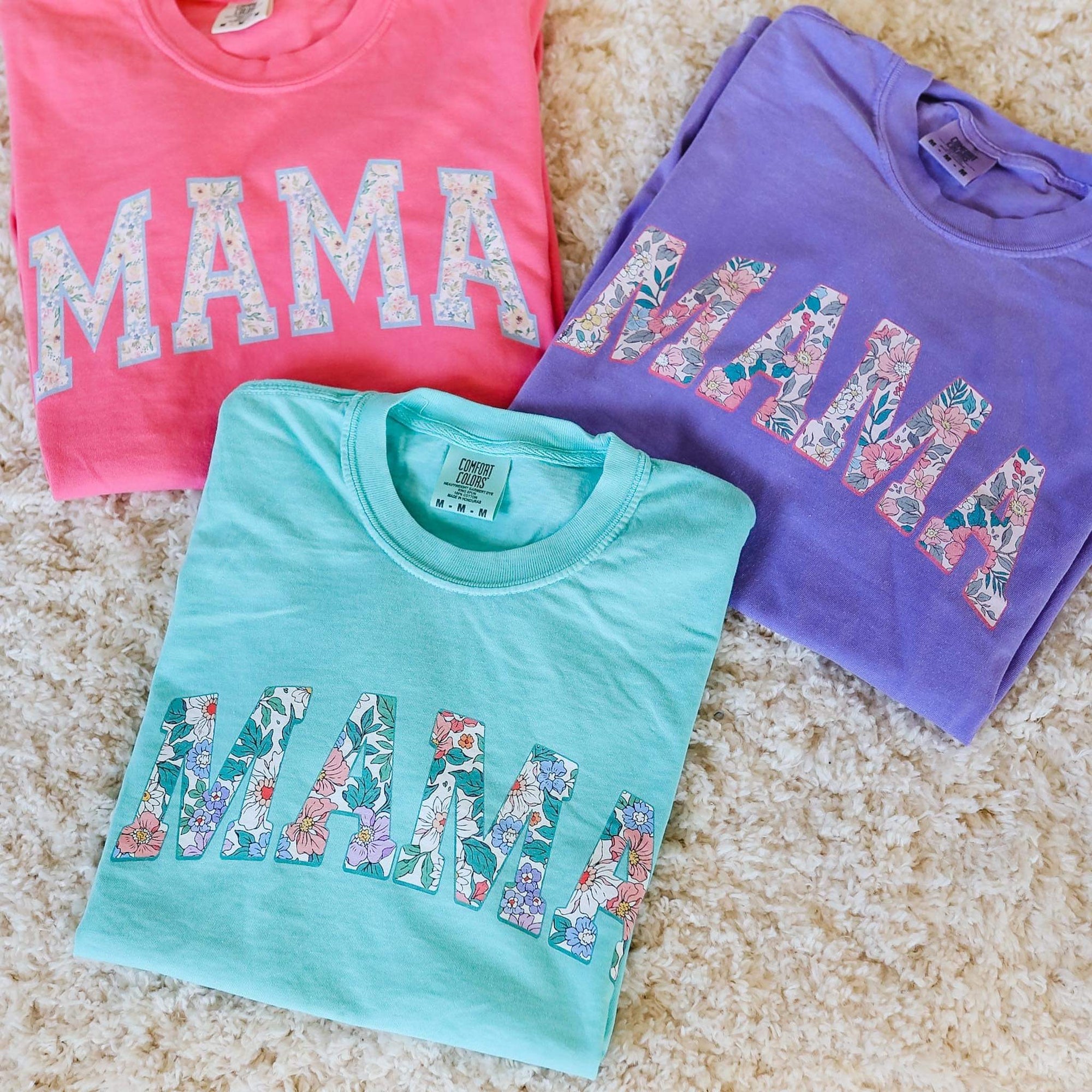 Floral Mama Comfort Color Tees