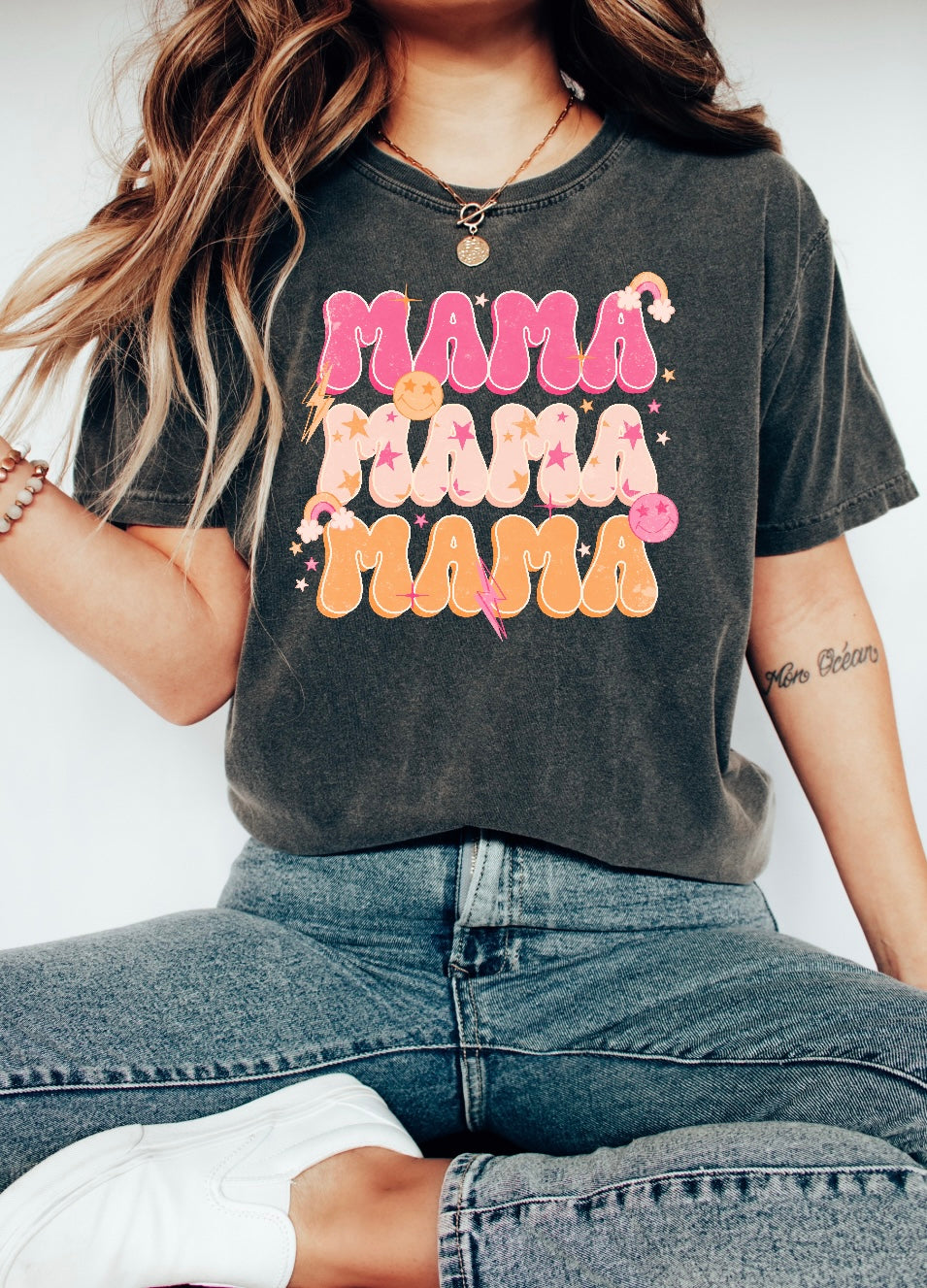 Mama Mama Mama Repeat Pepper Tee