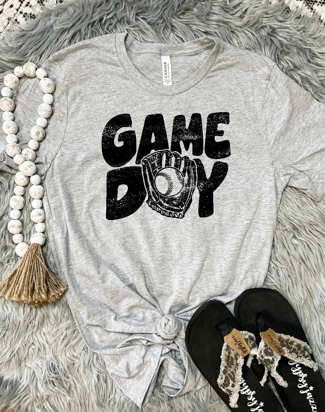 Game Day Glove Heather Grey Tee