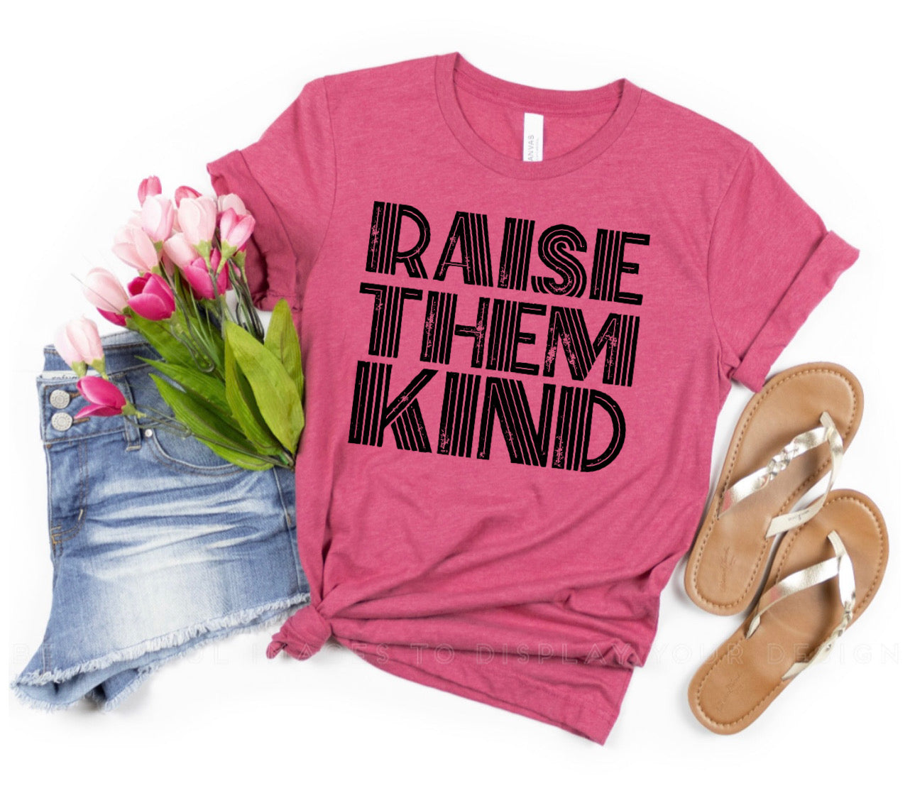 Raise Them Kind Raspberry Tee