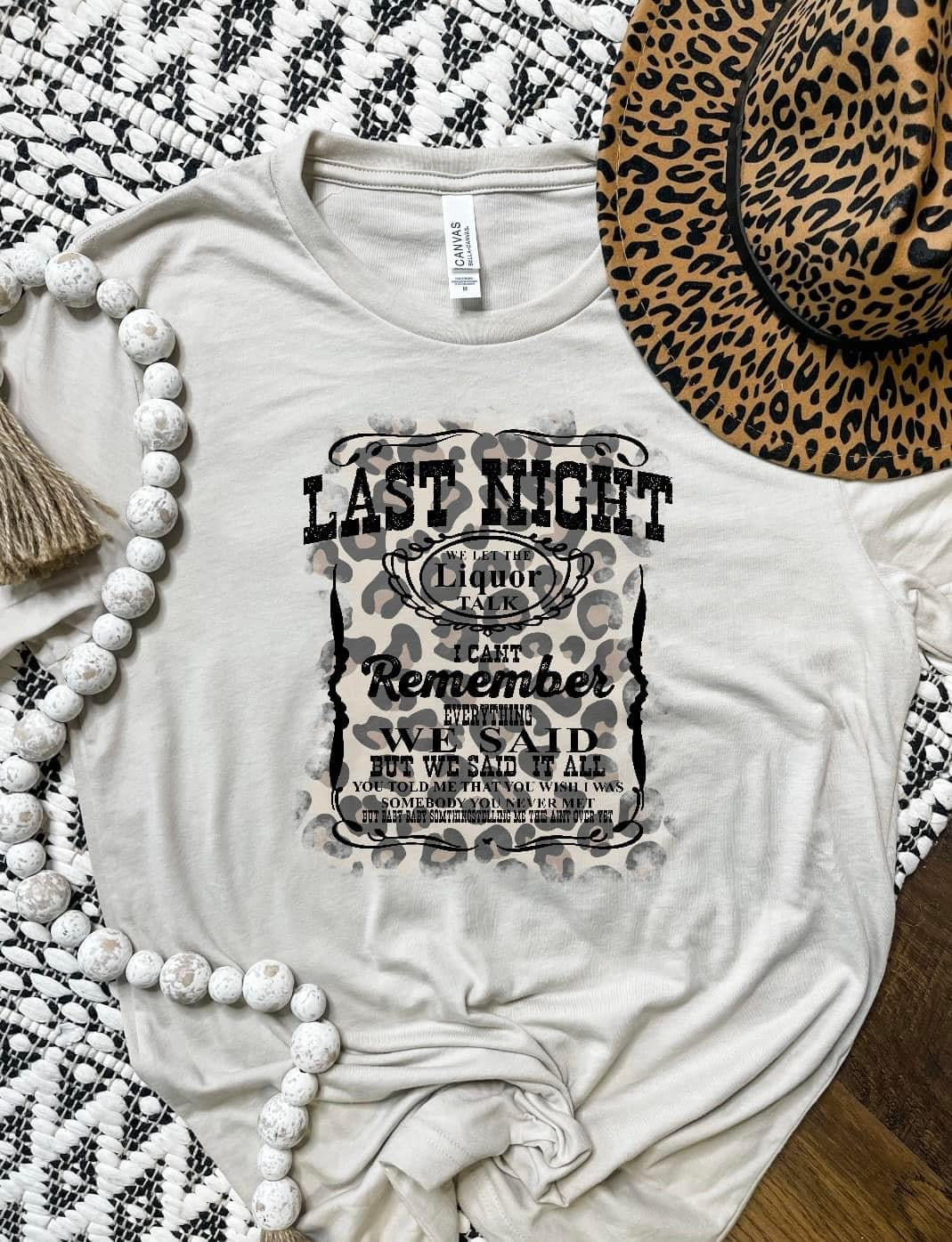 Leopard Last Night Heather Dust Tee