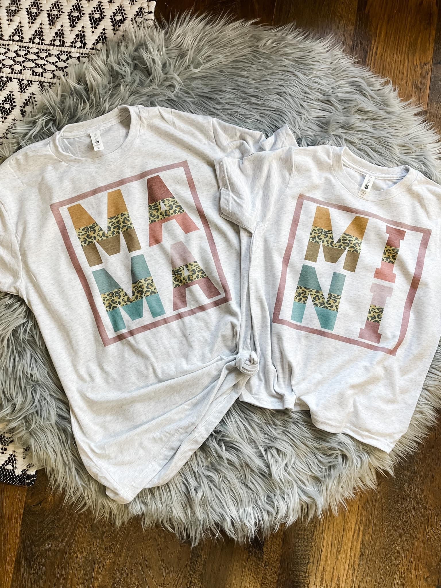 Square Mama & Mini Ash Tee