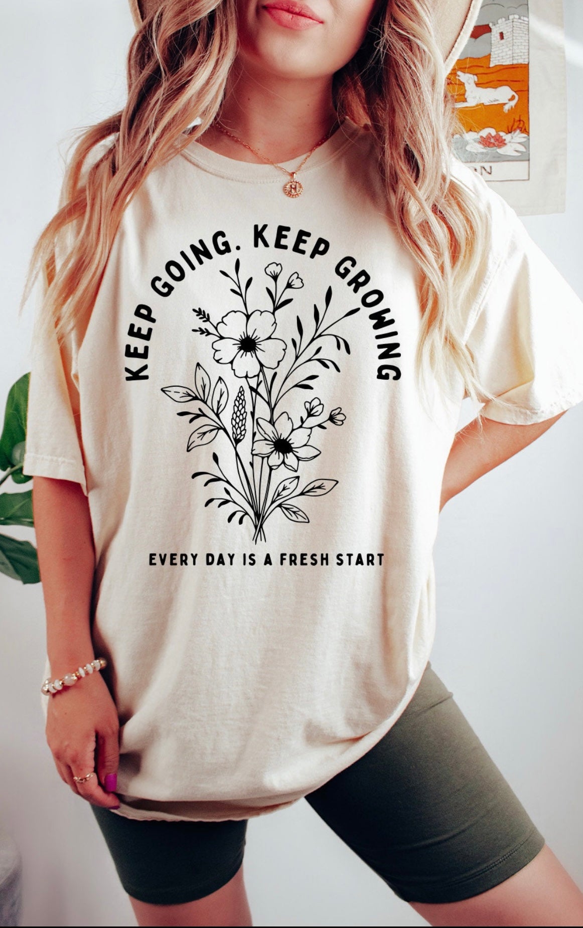 Keep Going, Keep Growing Natural Tee