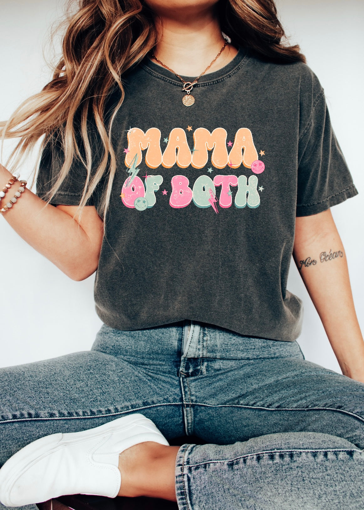 Mama Of Both Pepper Tee