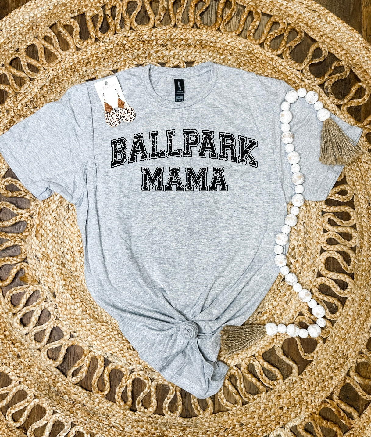 Ballpark Mama Heather Grey Tee